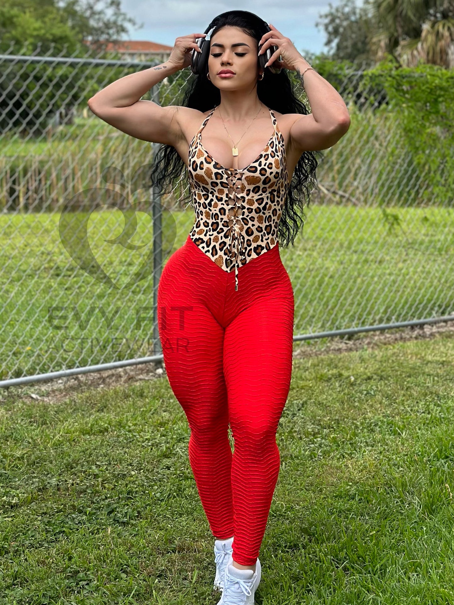 WAVE RED MATCHIN JUMPSUIT
