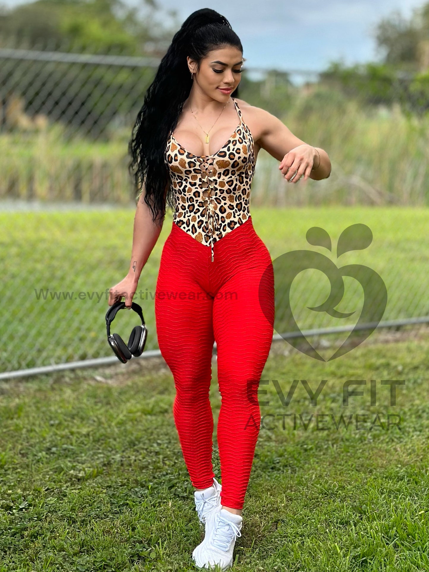 WAVE RED MATCHIN JUMPSUIT