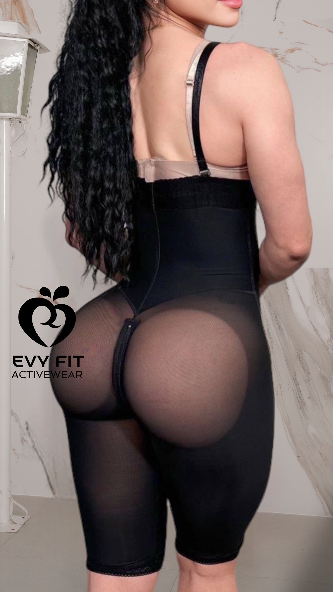 FAJA INVISIBLE STRAPLESS PIERNA LARGA COLOR NEGRO