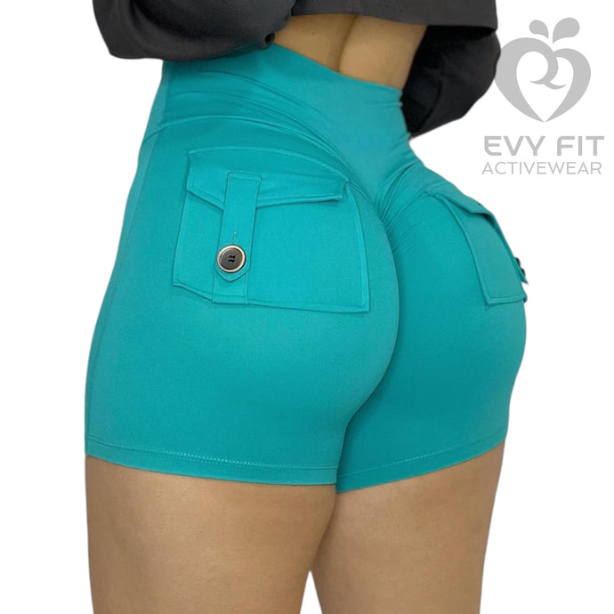 POCKETS SHORTS TURQUOISE GREEN