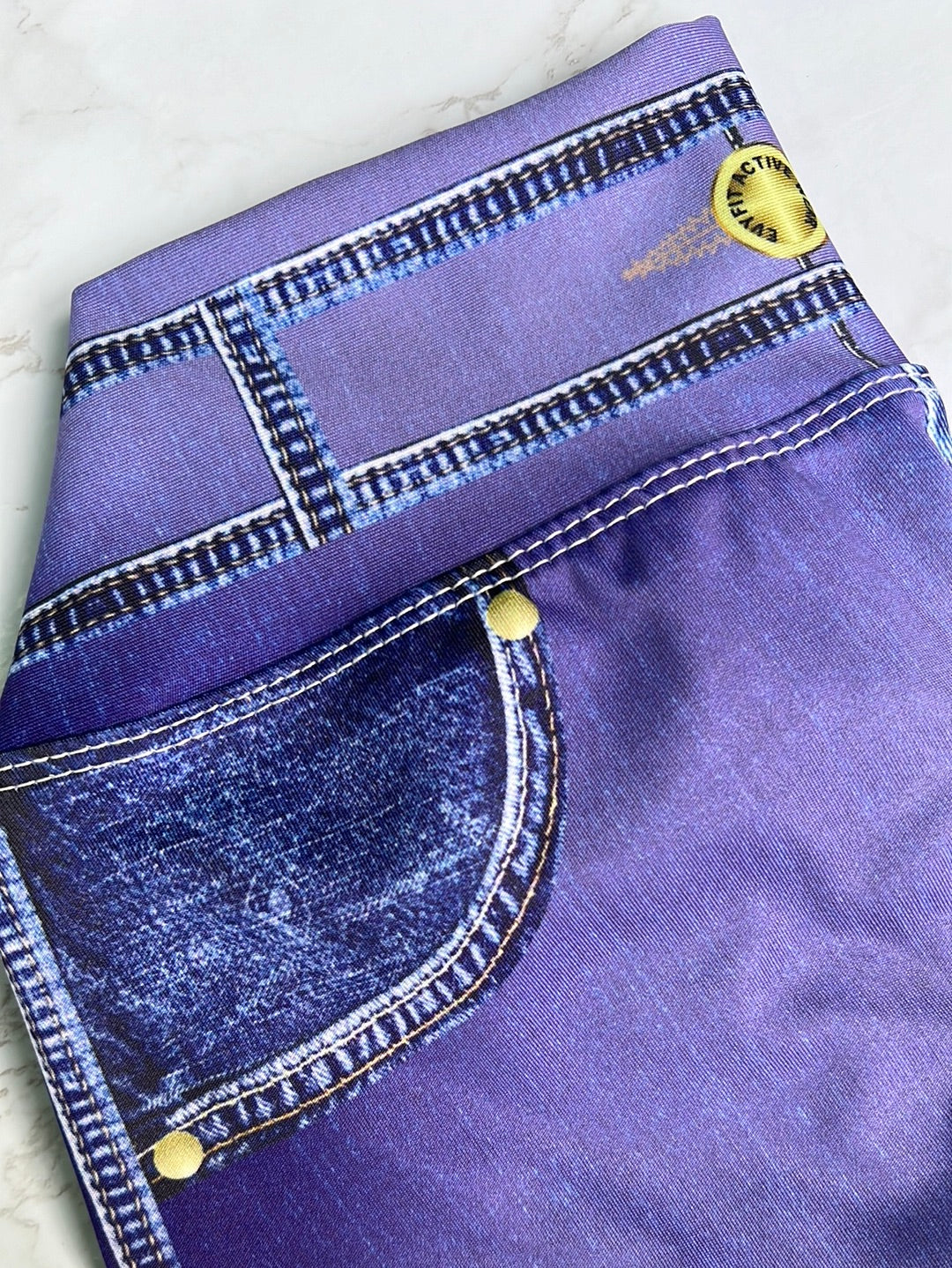 BLUE FAKE JEANS SMALL SIZE