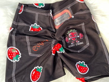 BERRY STRONG  BLACK SHORTS FAKE JEANS STYLE