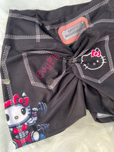 HELLO KITTY BLACK SHORTS FAKE JEANS STYLE