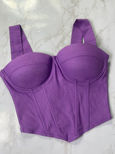 CORSET TOPS PUSH UP PURPLE