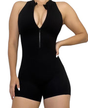 ZIPPER ROMPER BLACK