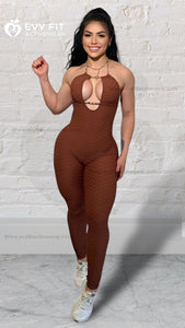 CHOCOLATE BUBBLE JUMPSUIT