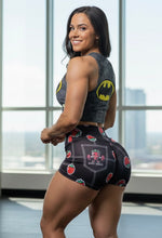 BERRY STRONG  BLACK SHORTS FAKE JEANS STYLE