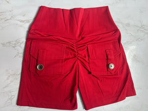 POCKETS SHORTS RED