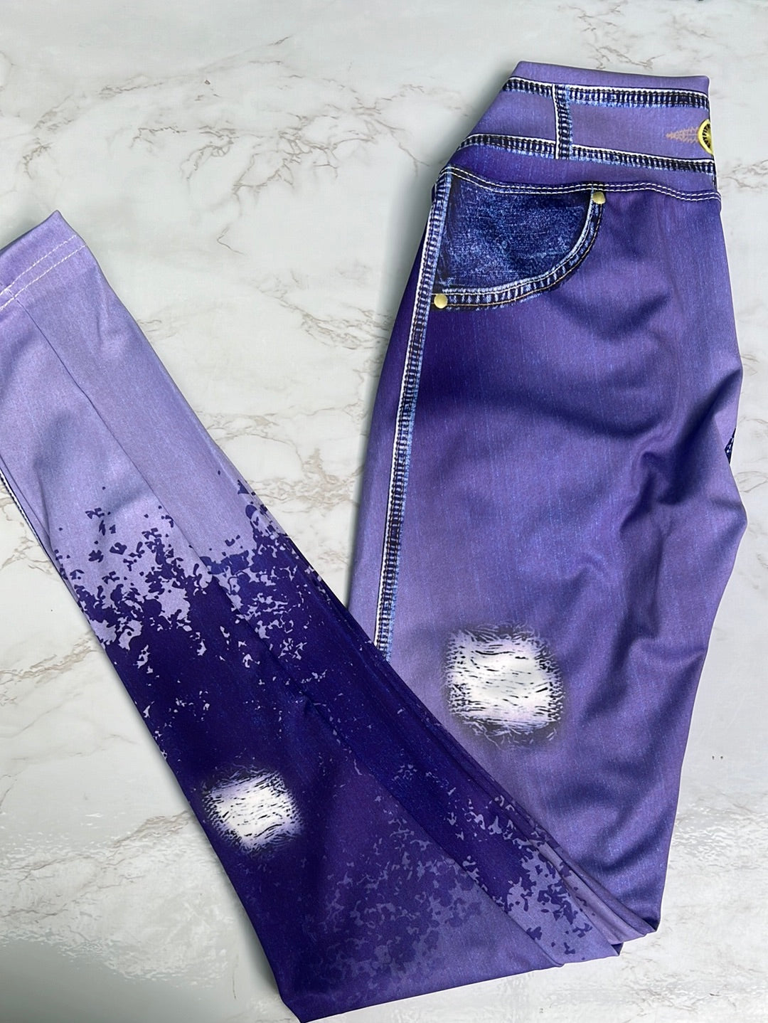 BLUE FAKE JEANS SMALL SIZE
