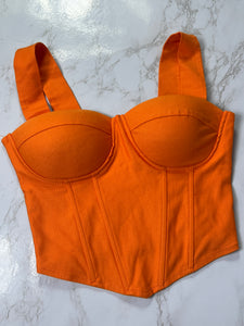 CORSET TOP NEÓN ORANGE