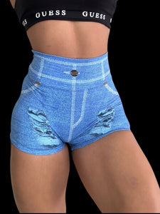 Denim  FAKE JEANS SHORTS