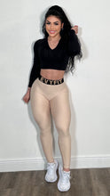 NUDE ELASTIC BELT LEGGINGS