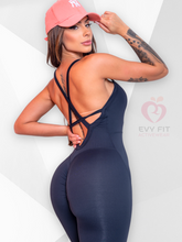 SEAMLESS BLACK JUMPSUIT