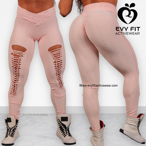 RIPPED PEACH BUTTLIFT LEGGINGS