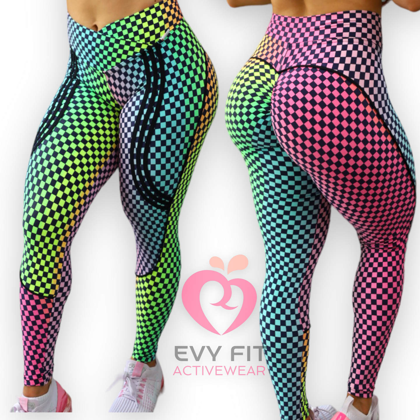 SQUARE RAINBOW BUTTLIFT LEGGINGS