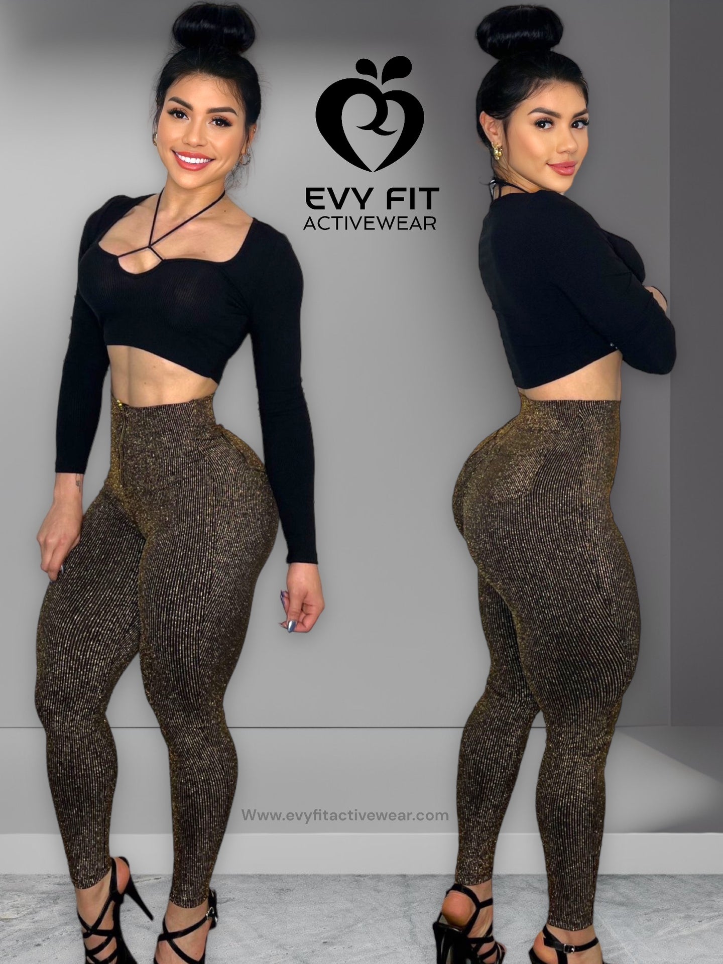 LUXE 3D FASHION LEGGINGS CARAMEL