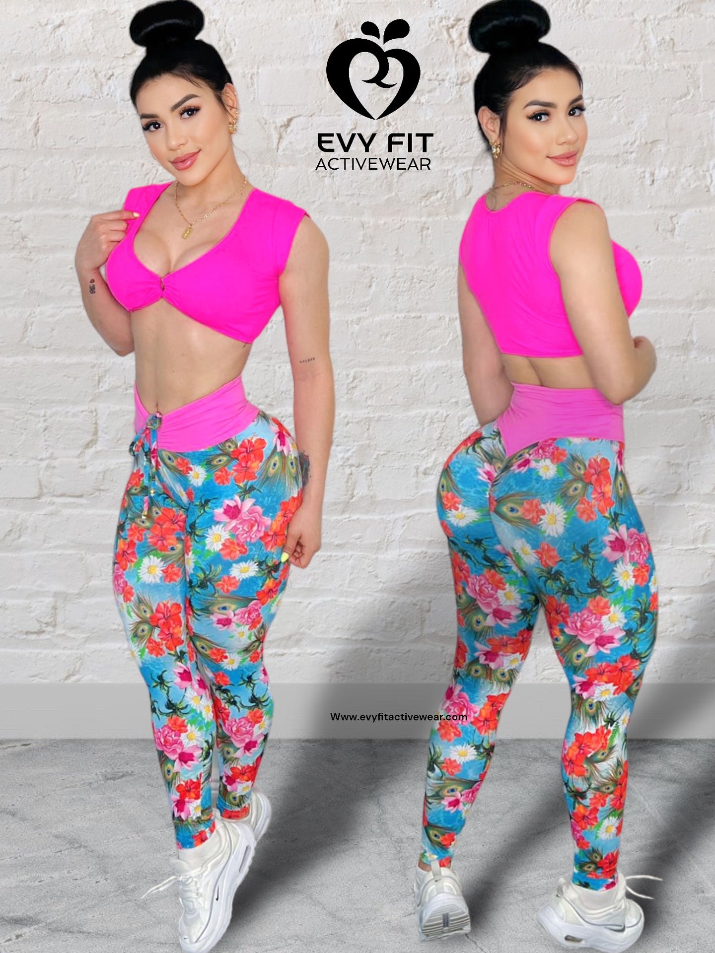 LEGGINGS FLORALES DE PAVO REAL