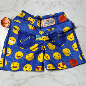 FAKE JEANS EMOJI SHORTS