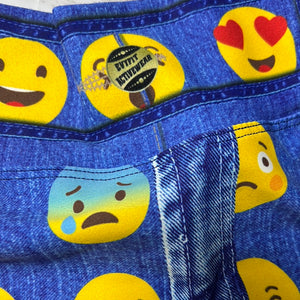 FAKE JEANS EMOJI SHORTS