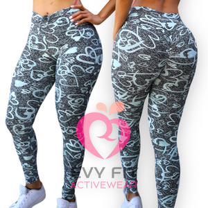 SUPER SOFT HEART MINT LEGGINGS