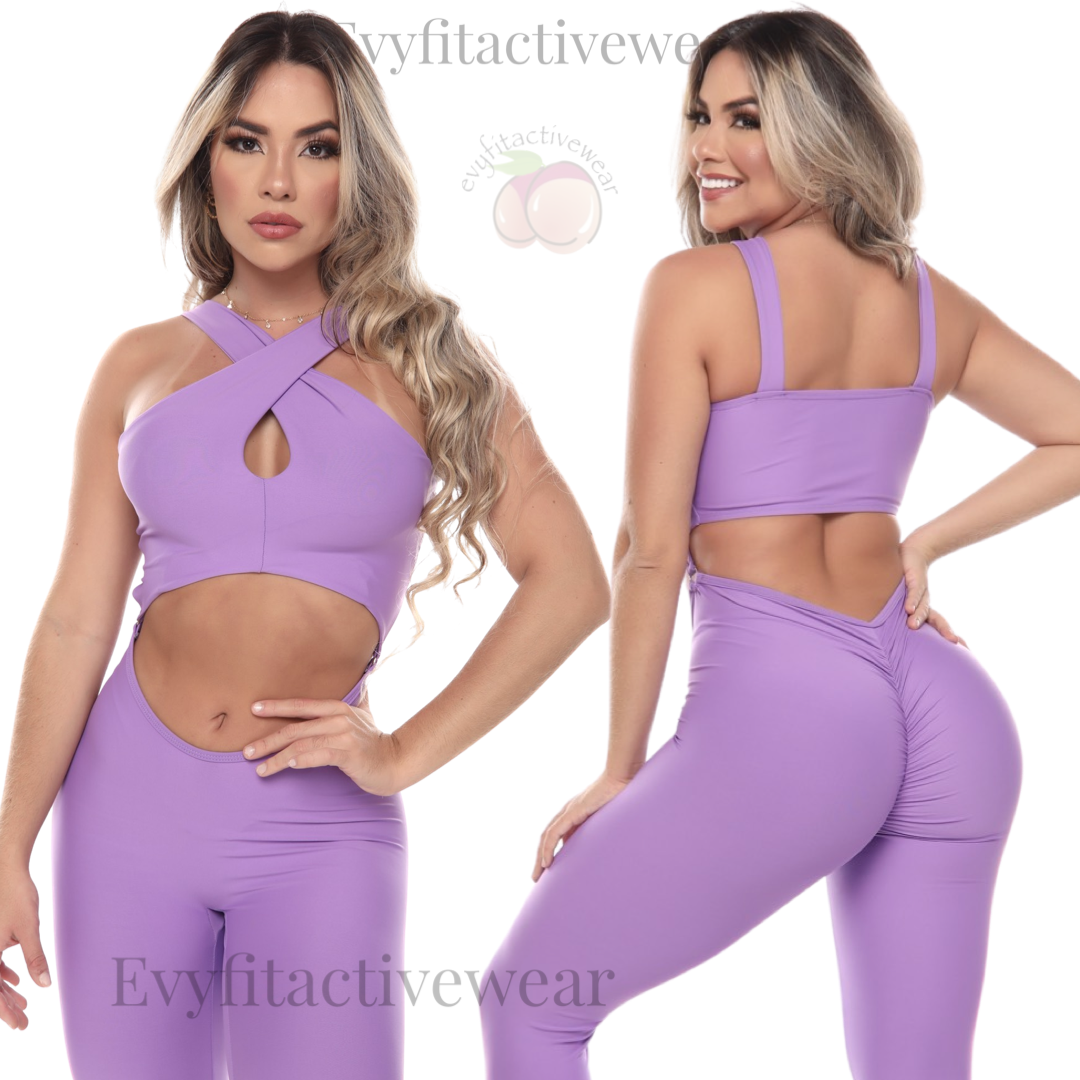 LILAC JUMPSUIT SEAMLESS FRONT