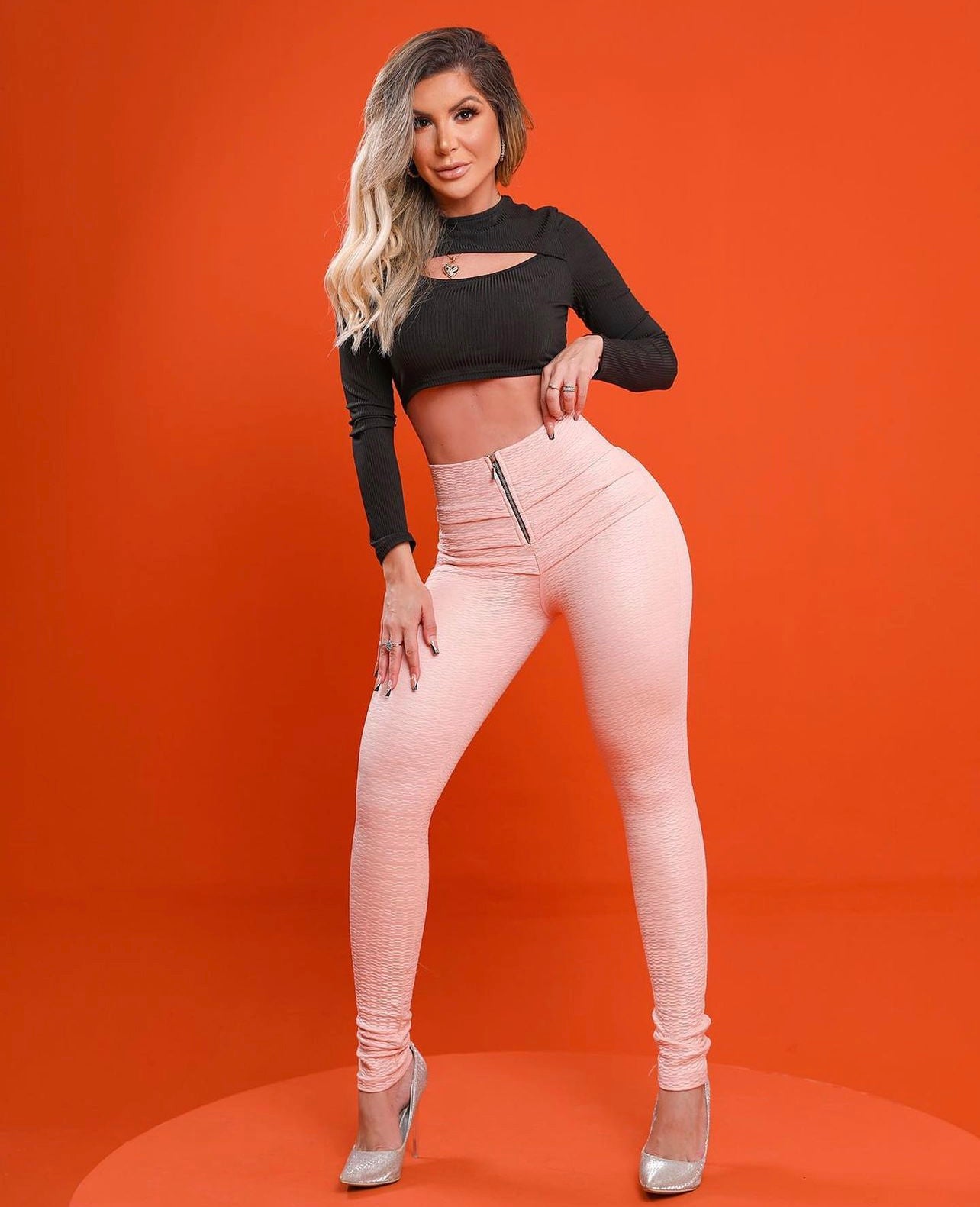 PEACH NUDE FASHION LEGGINGS