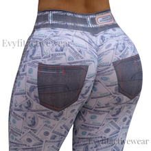 DOLARS FAKE JEANS LEGGINGS SEAMLESS FRONT