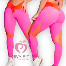 PINK STRIPS MESH LEGGINGS