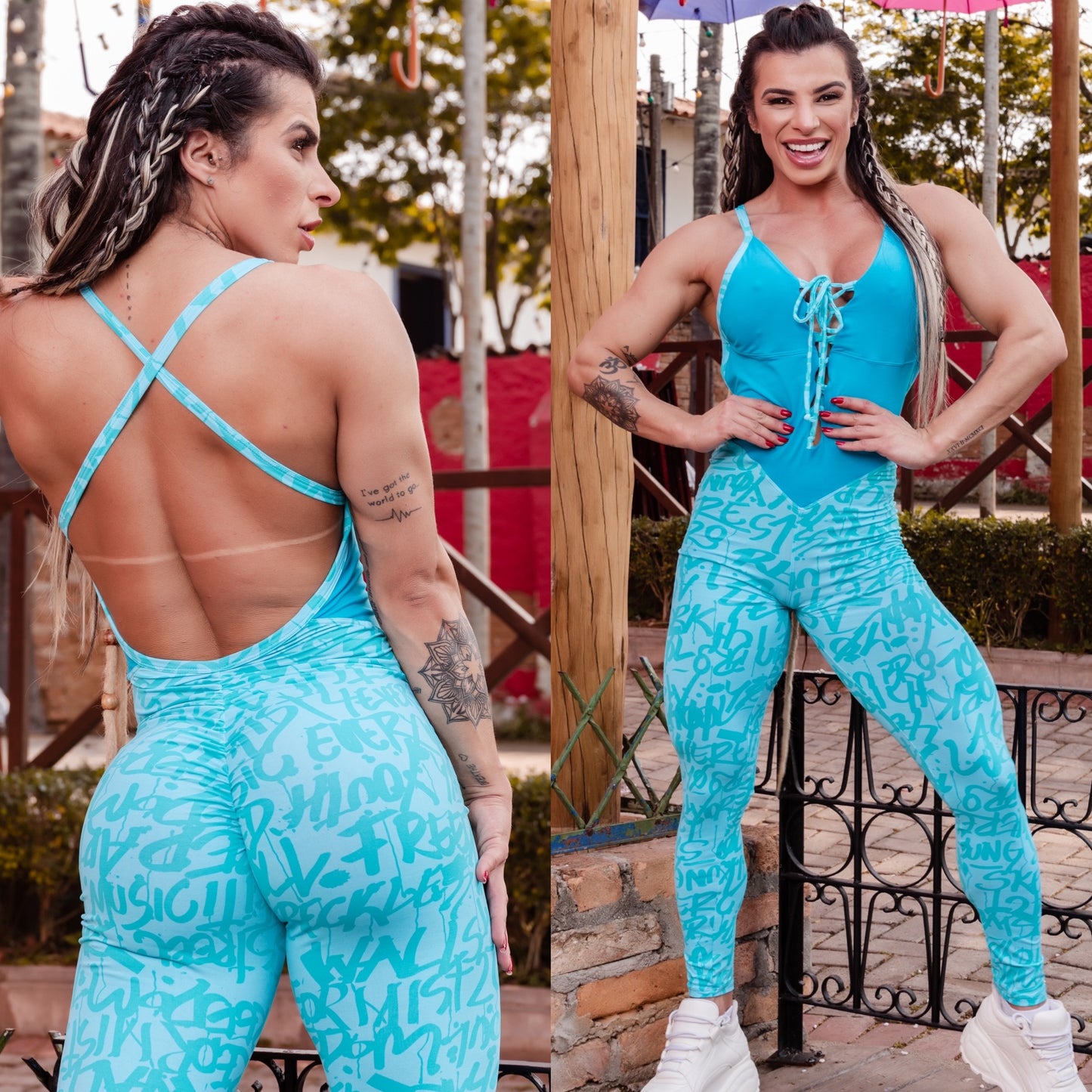 TURQUOISE MATCHINNG JUMPSUIT