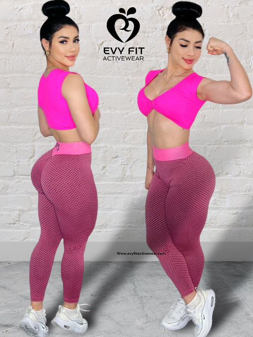 HONEY COMB PINK LEGGINGS