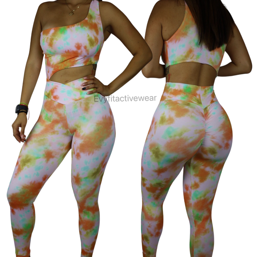 TIEDYE PEACH JUMPSUIT