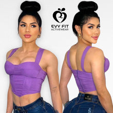 CORSET TOPS PUSH UP PURPLE